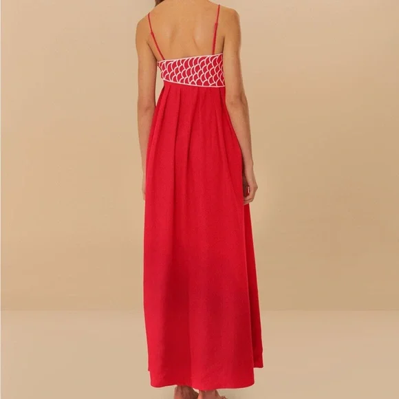 Farm Rio Red Fish Top Maxi Dress - Picture 2 of 13